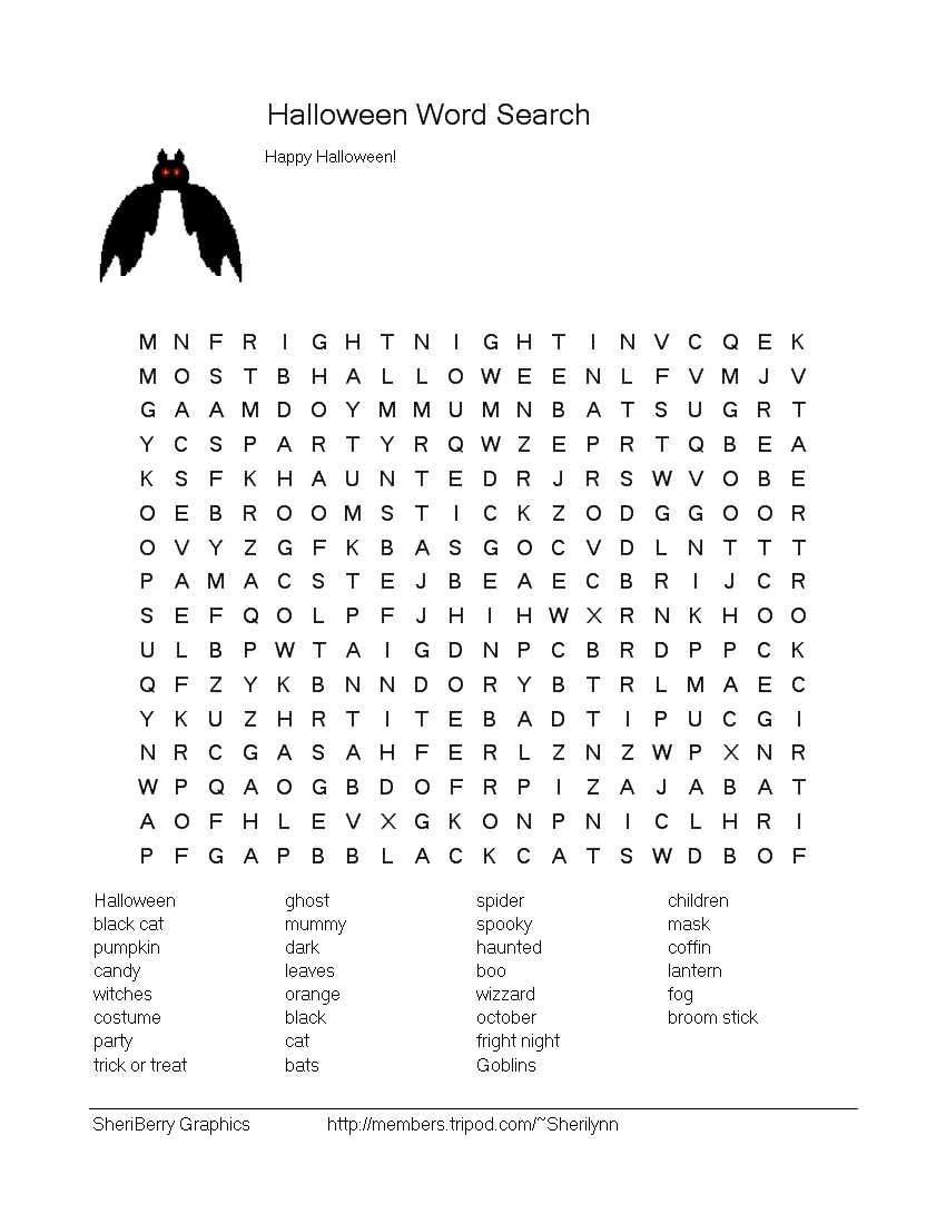 halloween word search for printable activity for kids · printable 2005 w 2 form